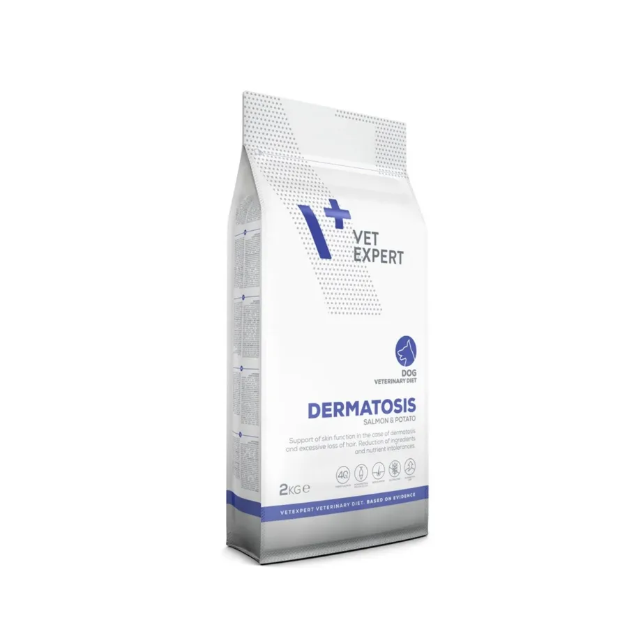 VetExpert Veterinary Diet Dermatosis 2 kg lõhe-kartuliga gluteenivaba kuivtoit täiskasvanud koertele naha- ja toidutundlikkuse korral – 3