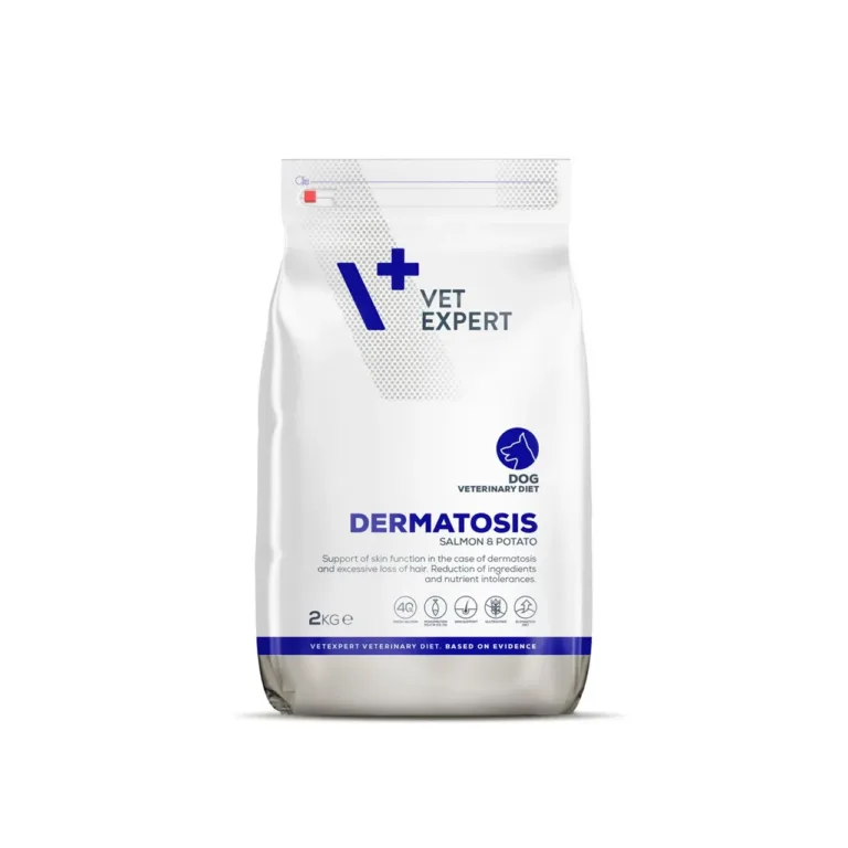 VetExpert Dermatosis lõhe-kartuli koeratoidu pakend eestvaates