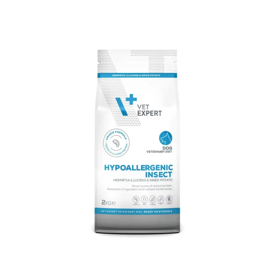 VetExpert Veterinary Diet Hypoallergenic Insect 2 kg teraviljavaba kuivtoit täiskasvanud koertele toiduallergiate ja naha tundlikkuse korral – 2
