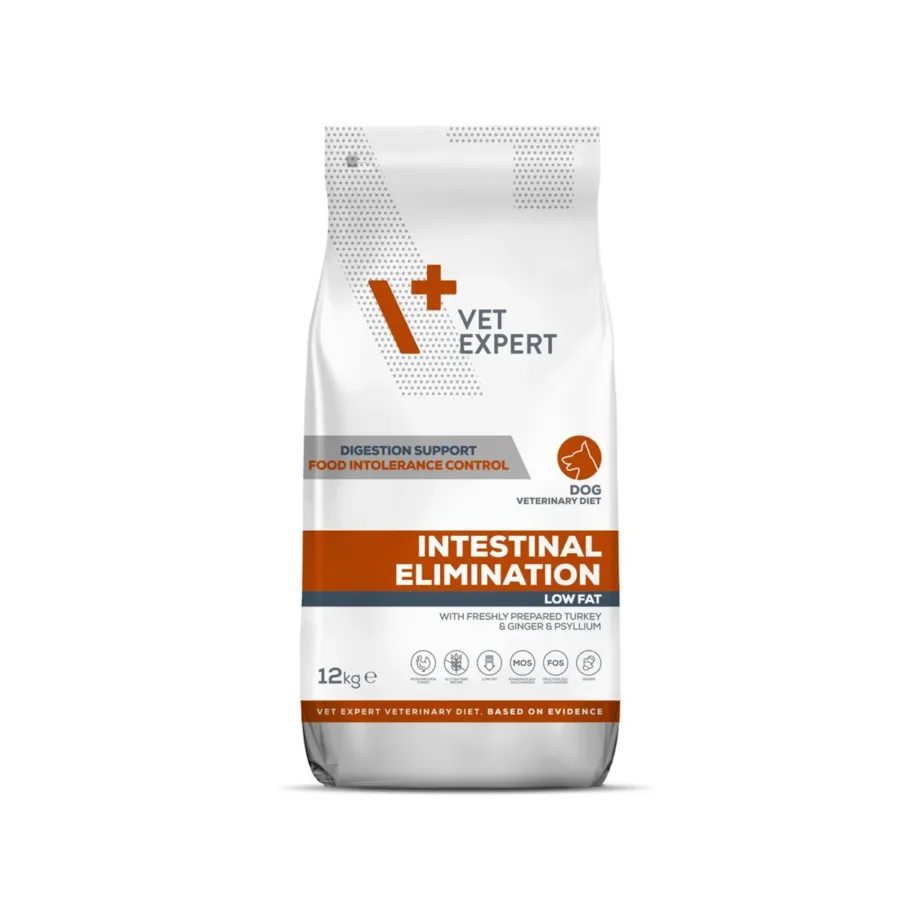 VetExpert Veterinary Diet Intestinal Elimination 12 kg gluteenivaba kalkuni monoproteiin kuivtoit täiskasvanud koertele seedimist toetav