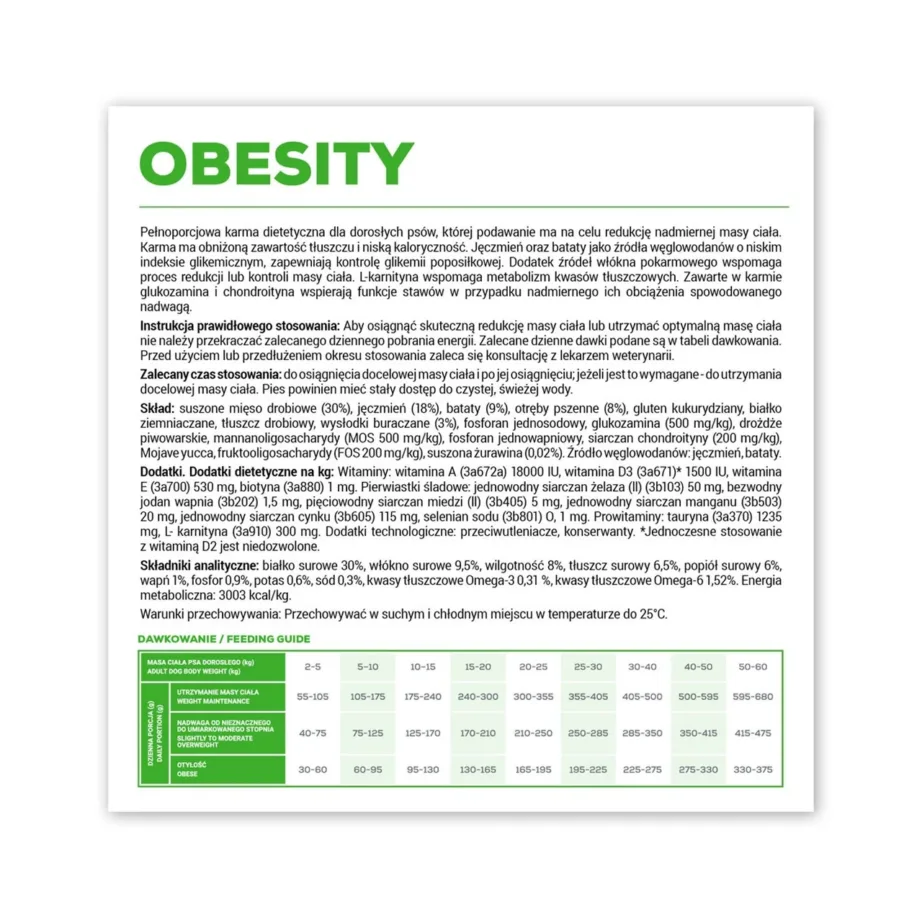 VetExpert Veterinary Diet Obesity 2 kg gluteenivaba kanaga kuivtoit täiskasvanud koertele ülekaalu ennetamiseks – 4