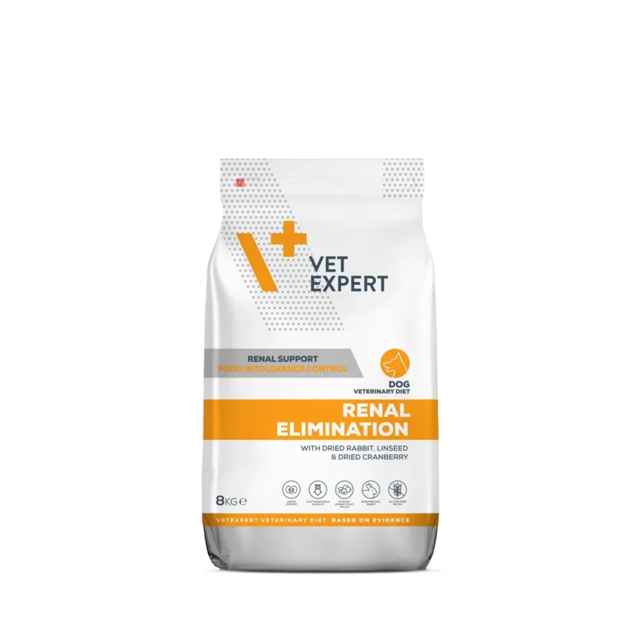 VetExpert Veterinary Diet Renal Elimination 8 kg gluteenivaba küülikuliha kuivtoit neeruprobleemidega täiskasvanud koertele