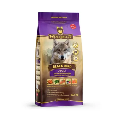 teraviljavaba koeratoit kalkuniga Wolfsblut Black Bird 12,5 kg