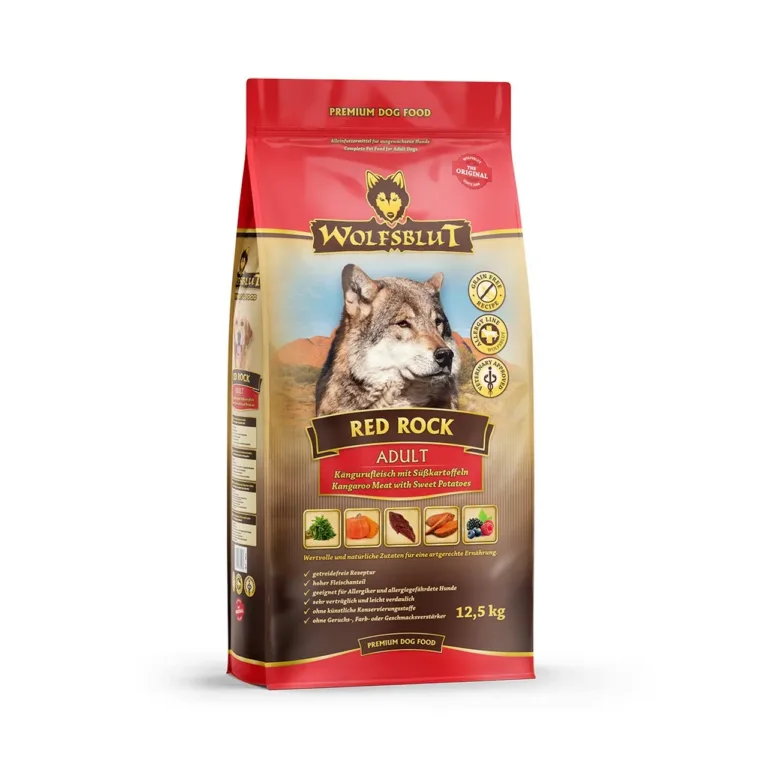 känguruliha koeratoit teraviljavaba Wolfsblut Red Rock 12,5 kg