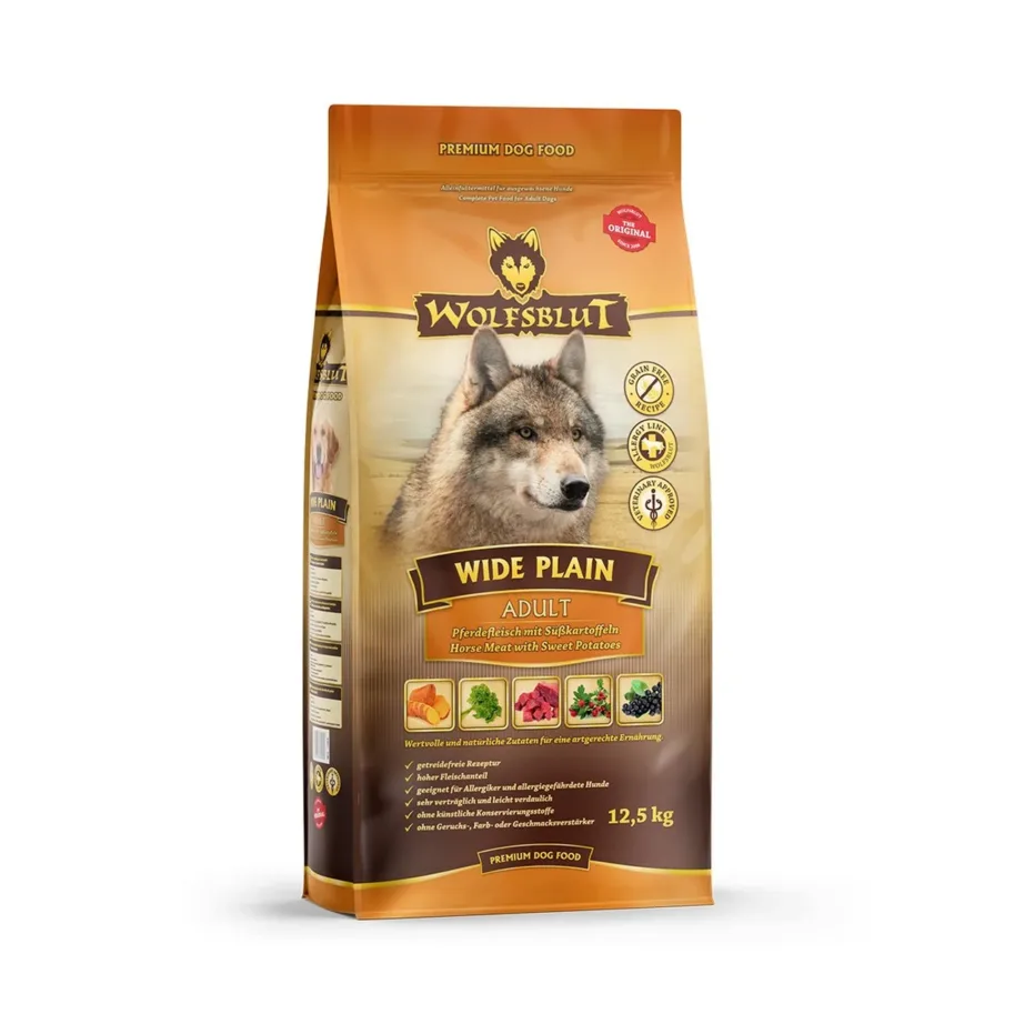 hobuseliha ja bataadi kuivtoit koertele Wolfsblut 12,5 kg