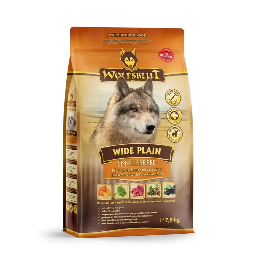 hobuselihaga kuivtoit väikestele koertele Wolfsblut kott