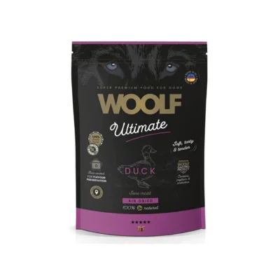 poolniiske pardilihaga koeratoit WOOLF Ultimate Soft Duck 1kg