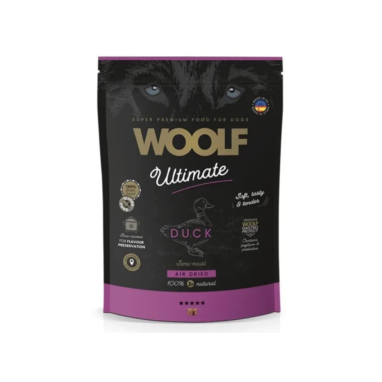 poolniiske pardilihaga koeratoit WOOLF Ultimate Soft Duck 1kg