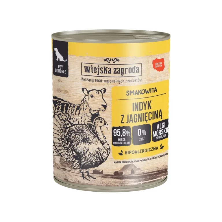 Wiejska Zagroda kalkuni-lamba märgtoit koertele 800g purk