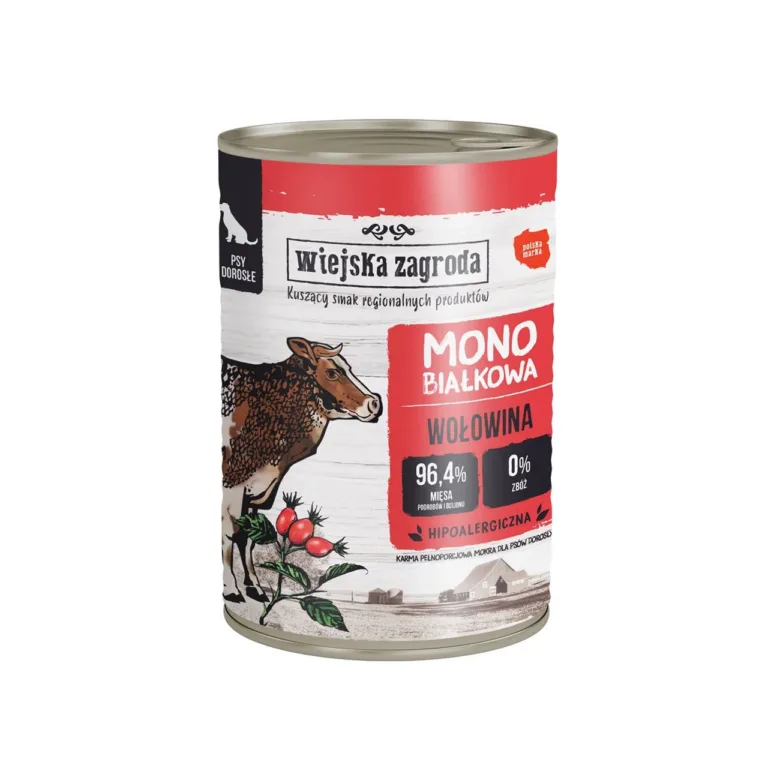 veiselihakonserv koertele 400g Wiejska Zagroda Monoprotein