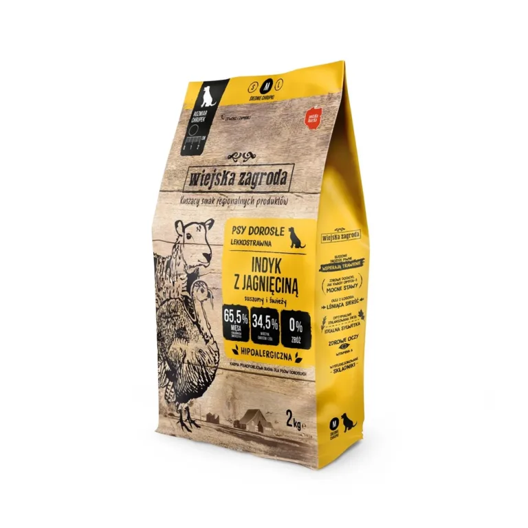 gluteenivaba kalkuni koeratoit Wiejska Zagroda 2 kg pakk