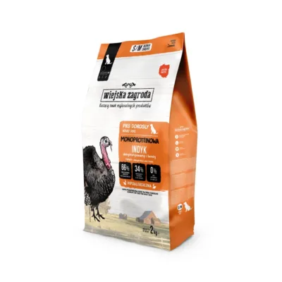 kalkuni kuivtoit koertele Wiejska Zagroda 2kg kott