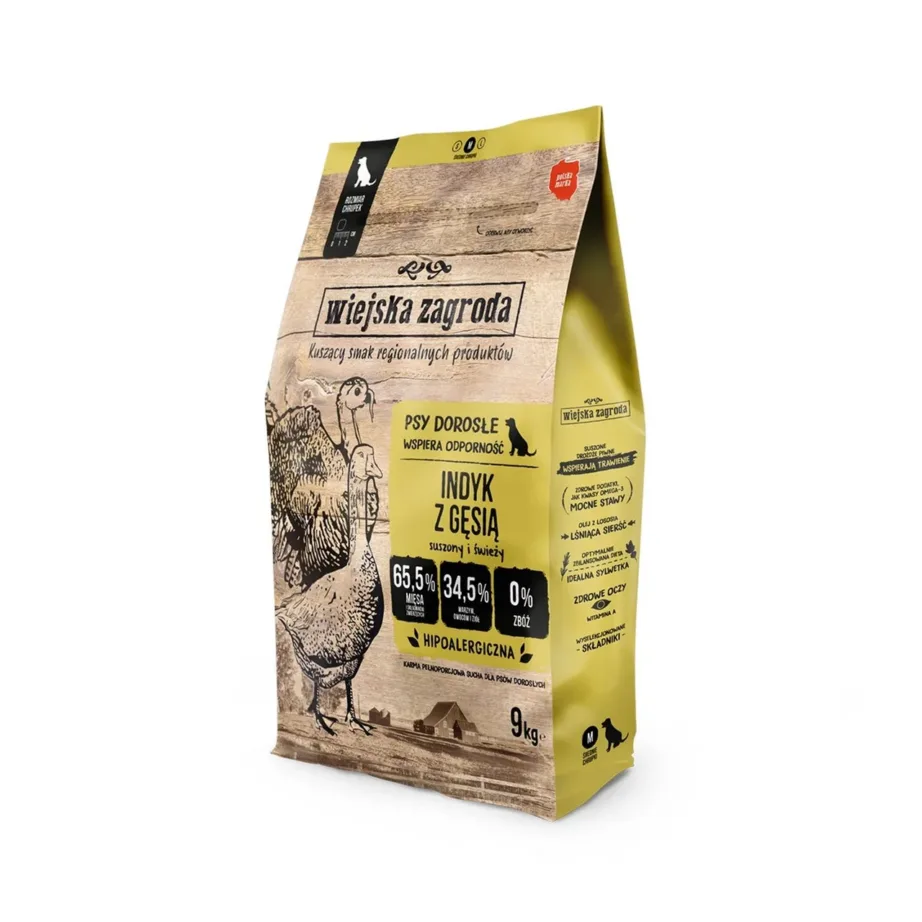 Wiejska Zagroda kalkuni-hanega kuivtoit koertele 9kg pakk
