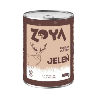 ZOYA hirveliha märgkoeratoit 800g, gluteenivaba purk