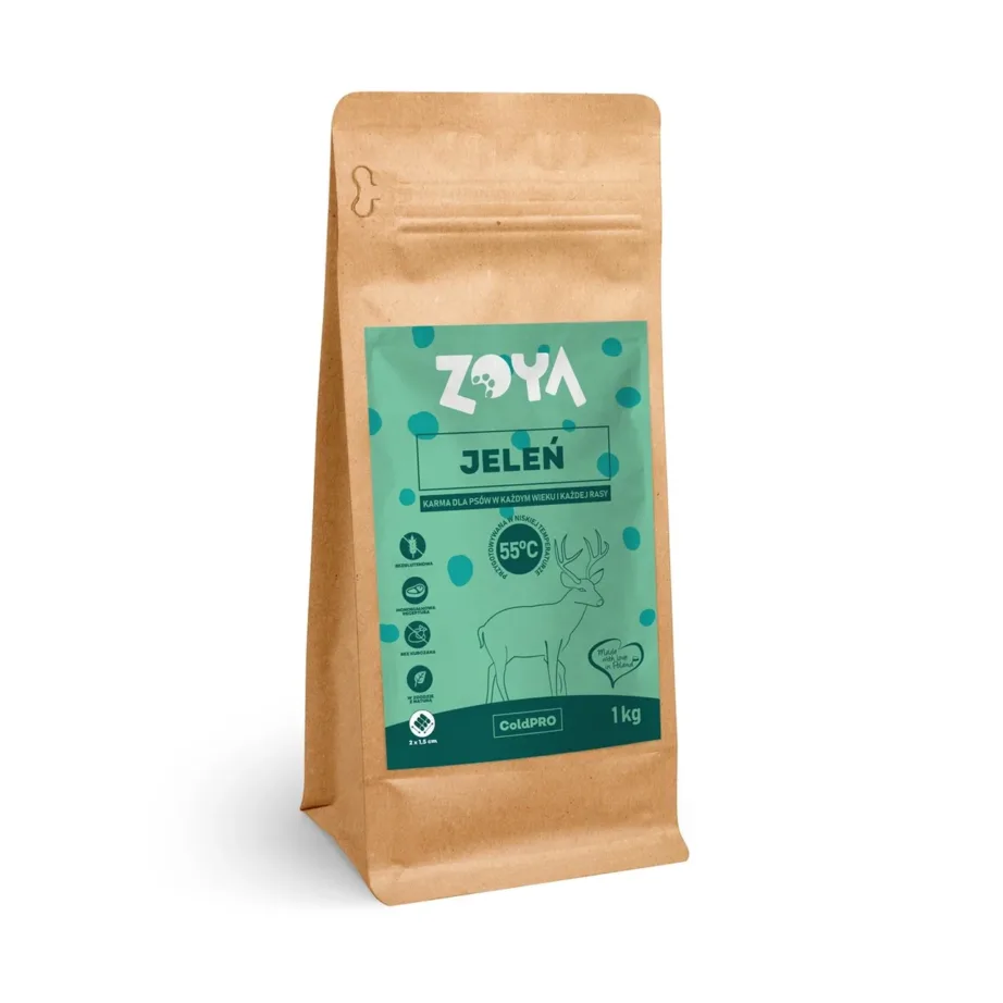ZOYA ColdPRO Deer 1kg monoproteiinne gluteenivaba hirveliha kuivtoit tundliku seedimisega täiskasvanud koertele