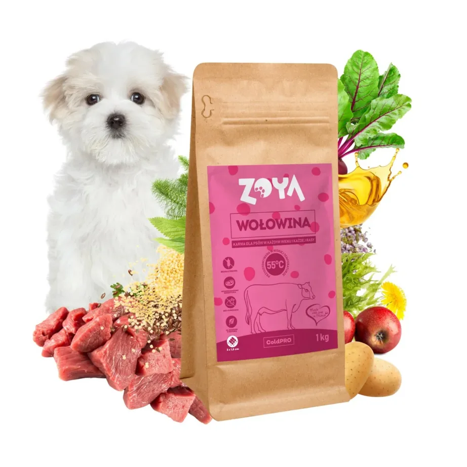 ZOYA ColdPRO Beef 1kg gluteenivaba veiselihaga kuivtoit täiskasvanud koertele tundliku seedimisega – 4