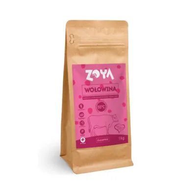 ZOYA ColdPRO Beef kuivtoit täiskasvanud koertele 1kg pakend