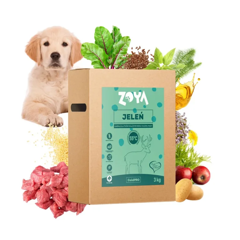 ZOYA ColdPRO Deer 3kg koeratoit koostisosade ja koeraga