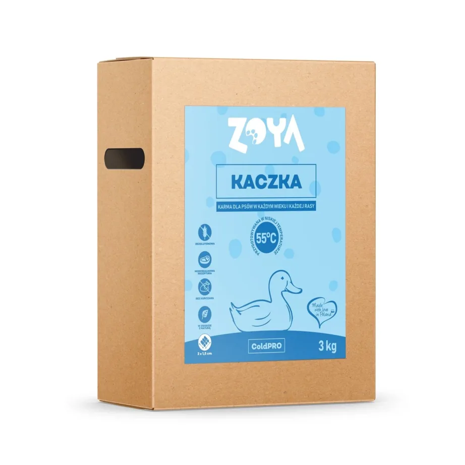 ZOYA ColdPRO Duck 3 kg gluteenivaba partliha kuivtoit täiskasvanud koertele, kana- ja sojavaba