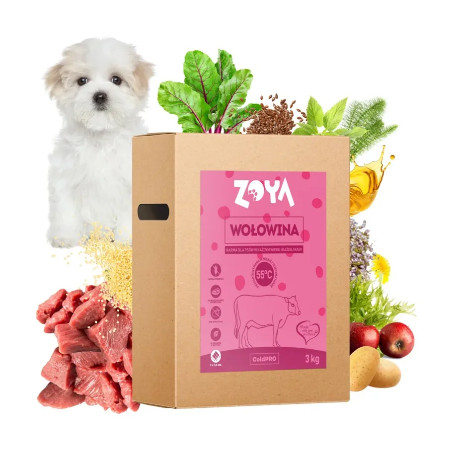 ZOYA ColdPRO Beef 3kg gluteeni- ja sojavaba monoproteiin kuivtoit tundliku seedimisega täiskasvanud koertele – 4