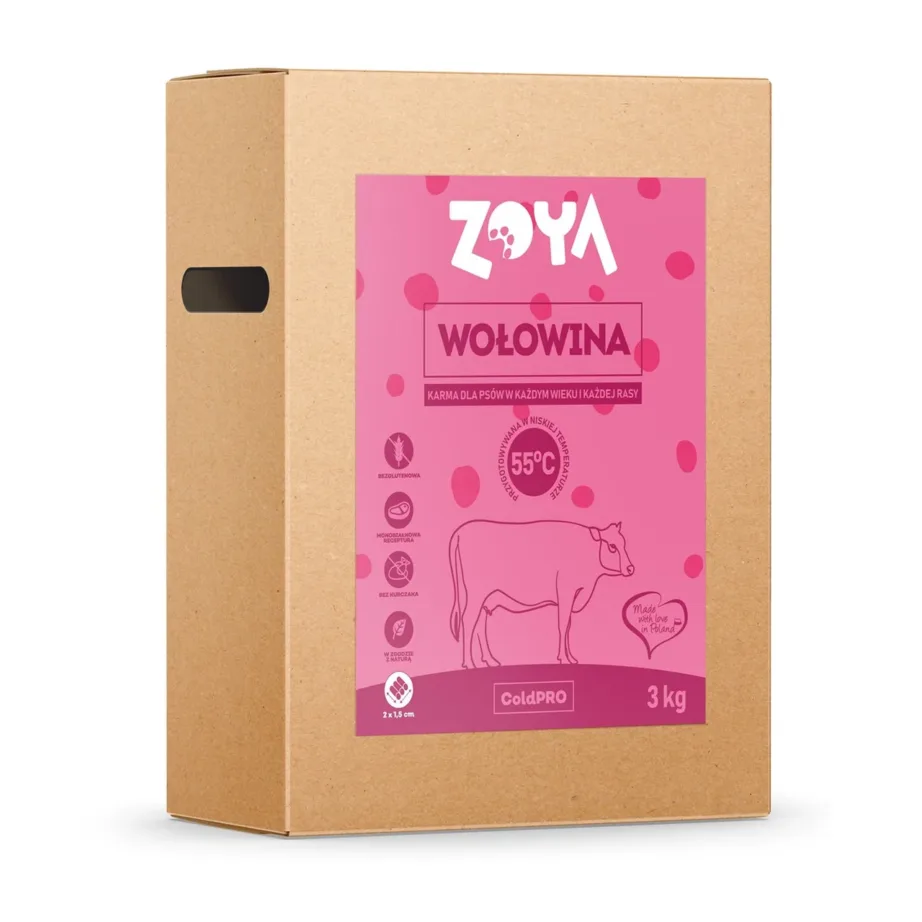 ZOYA ColdPRO Beef 3kg gluteeni- ja sojavaba monoproteiin kuivtoit tundliku seedimisega täiskasvanud koertele