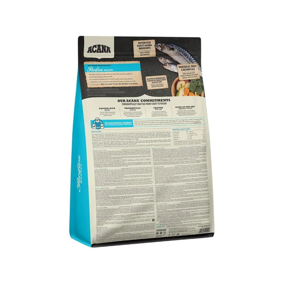 acana pacifica koeratoit 2 kg tagakülg pakend