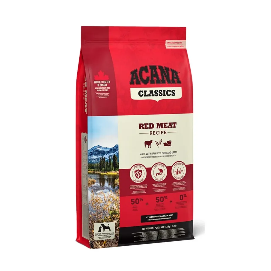 ACANA Classics Red Meat 14,5 kg kuivtoit veiselihaga täiskasvanud koertele kõigile tõugudele