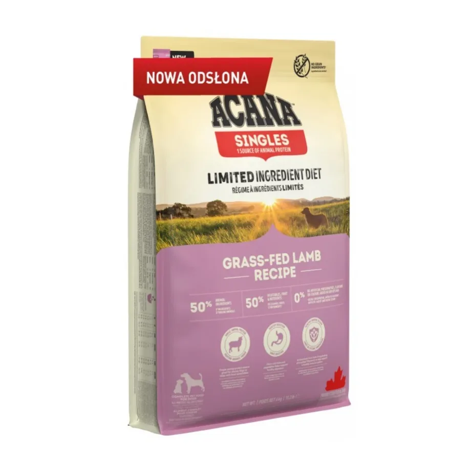 ACANA Singles Grass-Fed Lamb 6 kg hüpoallergeenne kuiv koeratoit igas vanuses ja suuruses koertele