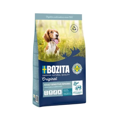 lambalihaga kuivtoit tundlikule koerale Bozita Original 12 kg kott