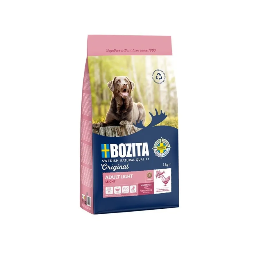 Bozita Original Adult Light Chicken 12 kg kanamaitseline kuivtoit madala rasvasisaldusega täiskasvanud suurtele koertele