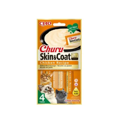 kanamaitseline kassipasta karvkatte jaoks INABA Churu Skin&Coat