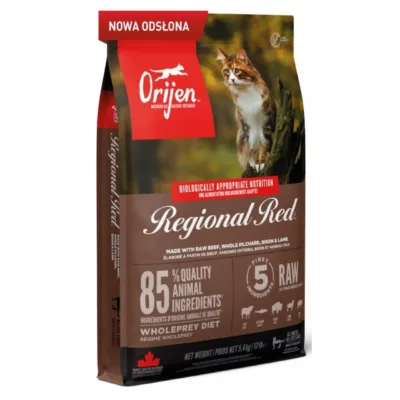 Orijen Regional Red veiselihaga kuivtoit kassile 5,4kg
