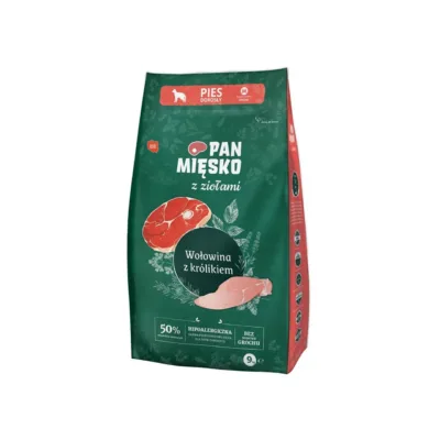 gluteenivaba veiselihaga koeratoit PAN MIĘSKO 9 kg pakk