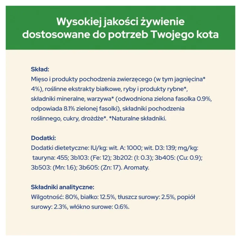PURINA Cat Chow koostisosad ja analüütilised näitajad