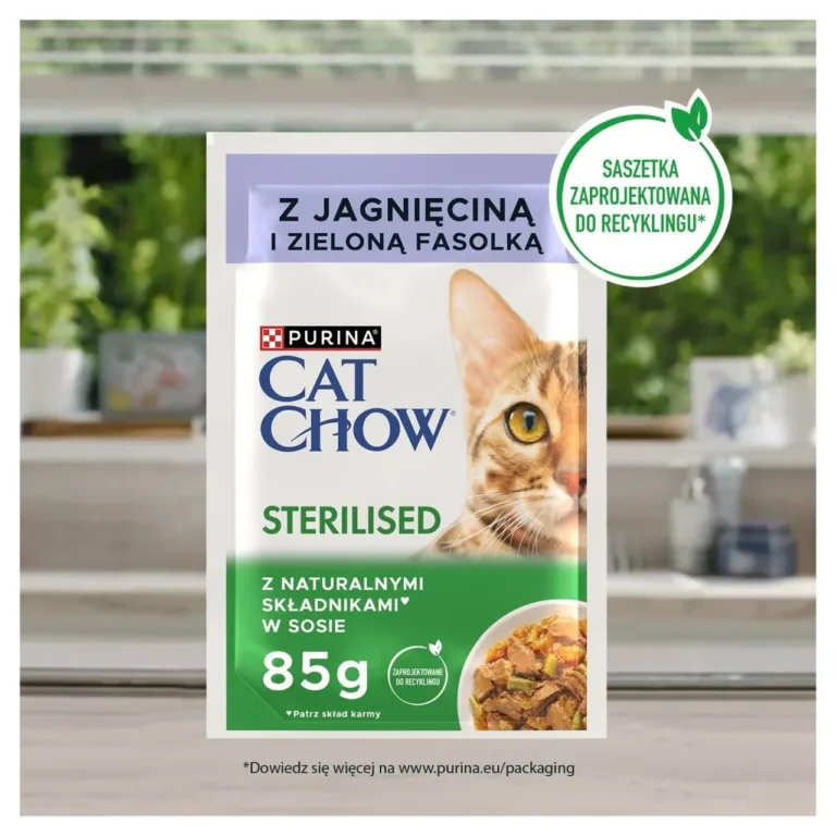 PURINA Cat Chow märgtoidu pakend lambaliha ja ubadega