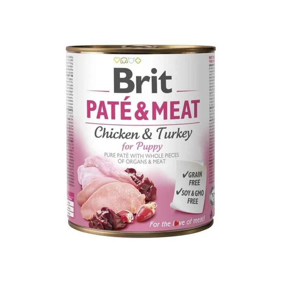 Brit Paté & Meat Puppy kana märgtoit kutsikatele 800g