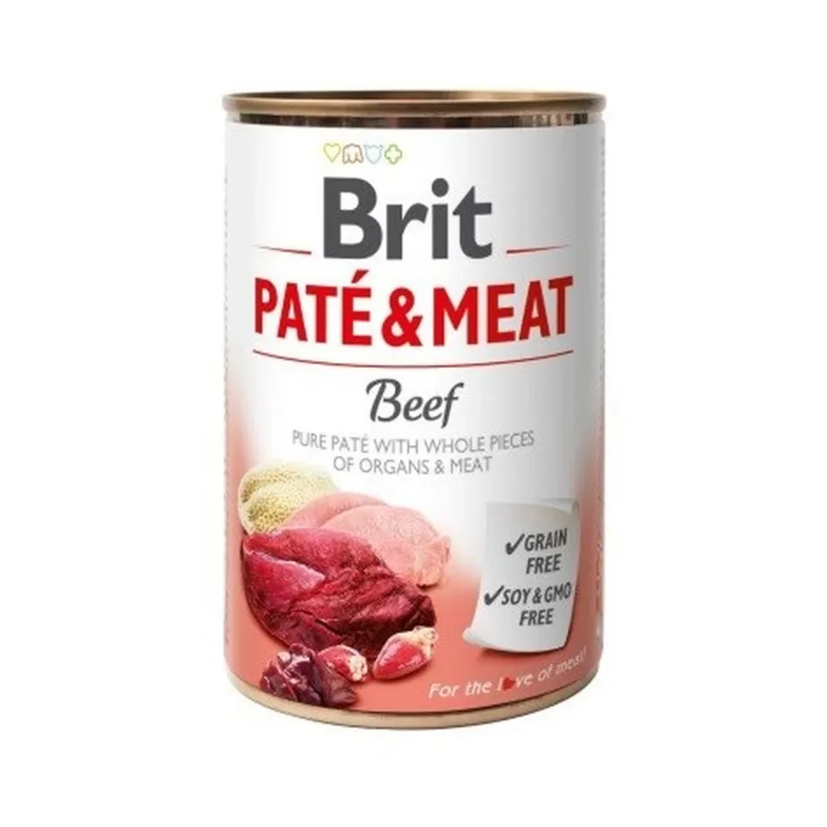 Brit Paté & Meat Beef 400g veiselihaga teraviljavaba märgtoit täiskasvanud koertele