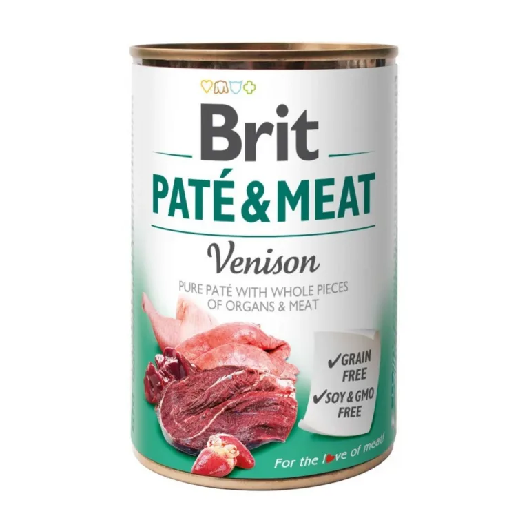 hirvelihaga koerakonserv 400 g Brit Paté & Meat täiskasvanud koertele