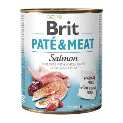 Brit Paté & Meat lõhe märgtoit koertele purgis