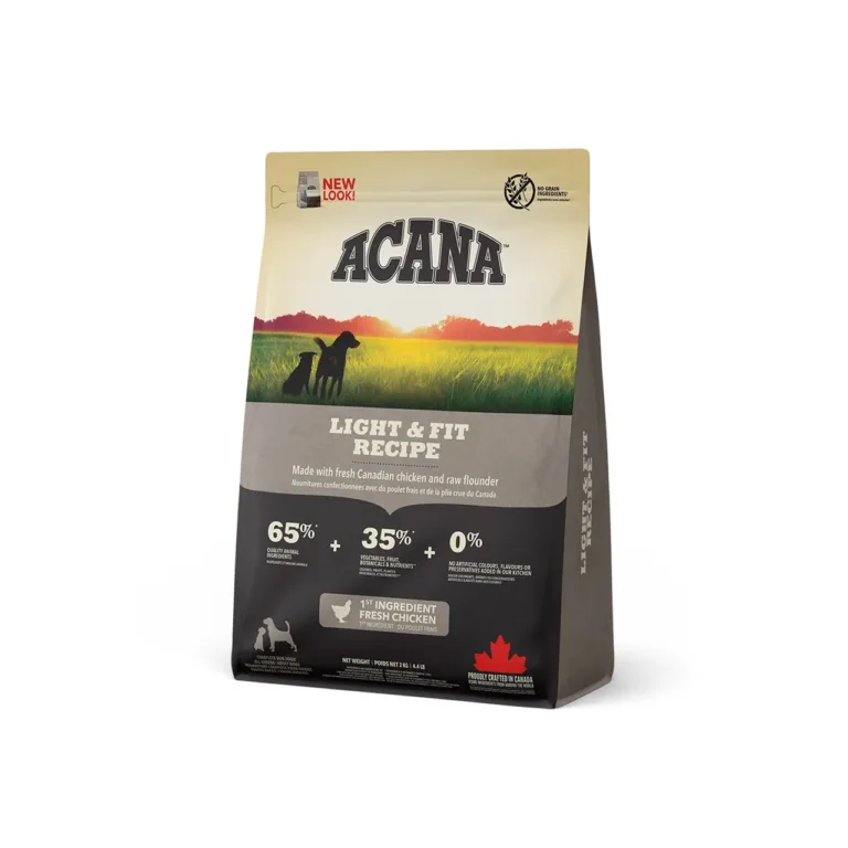 acana light & fit koeratoit 2 kg esikülg pakend