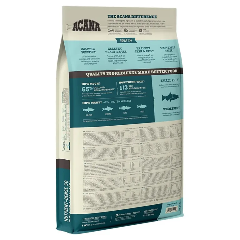 ACANA Bountiful Catch 4,5 kg koostise ja toitainete info