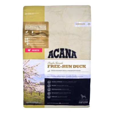 ACANA Free-Run Duck 2 kg kuivtoit koertele esikülg