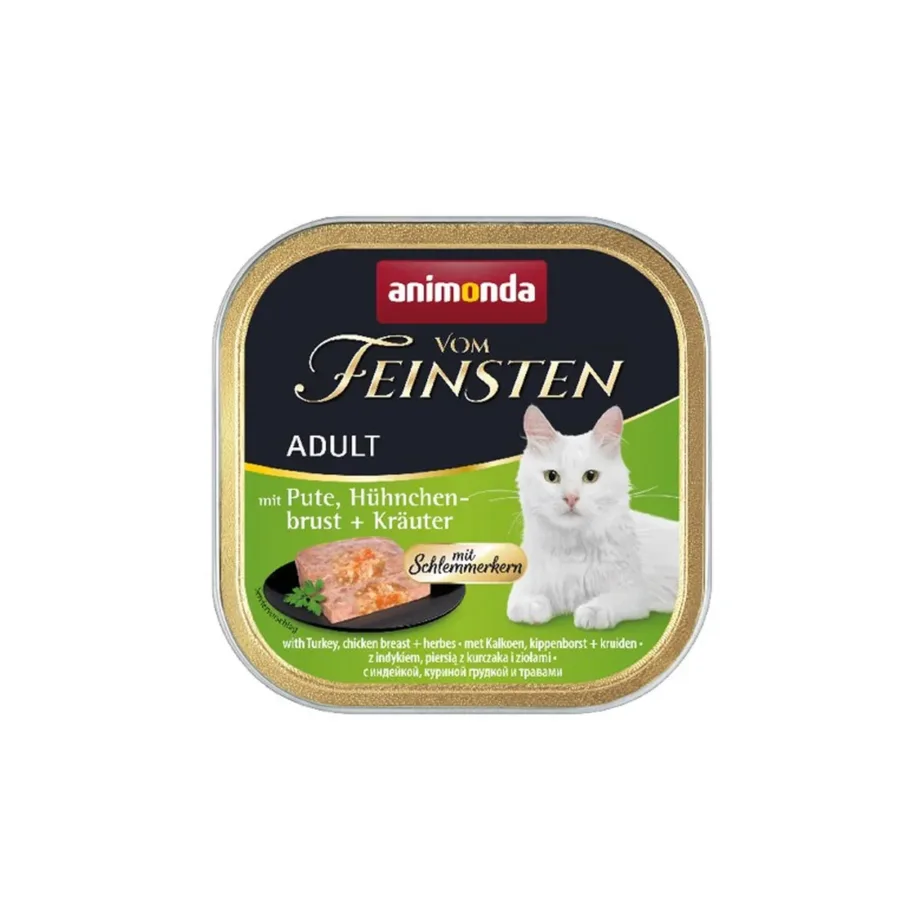 kalkuni ja kana märgtoit kassile Animonda Vom Feinsten