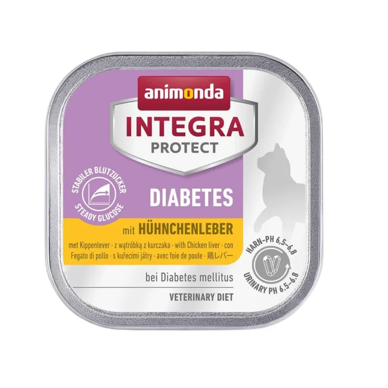 diabeediga kassi märgtoit linnumaksaga Animonda pakendis