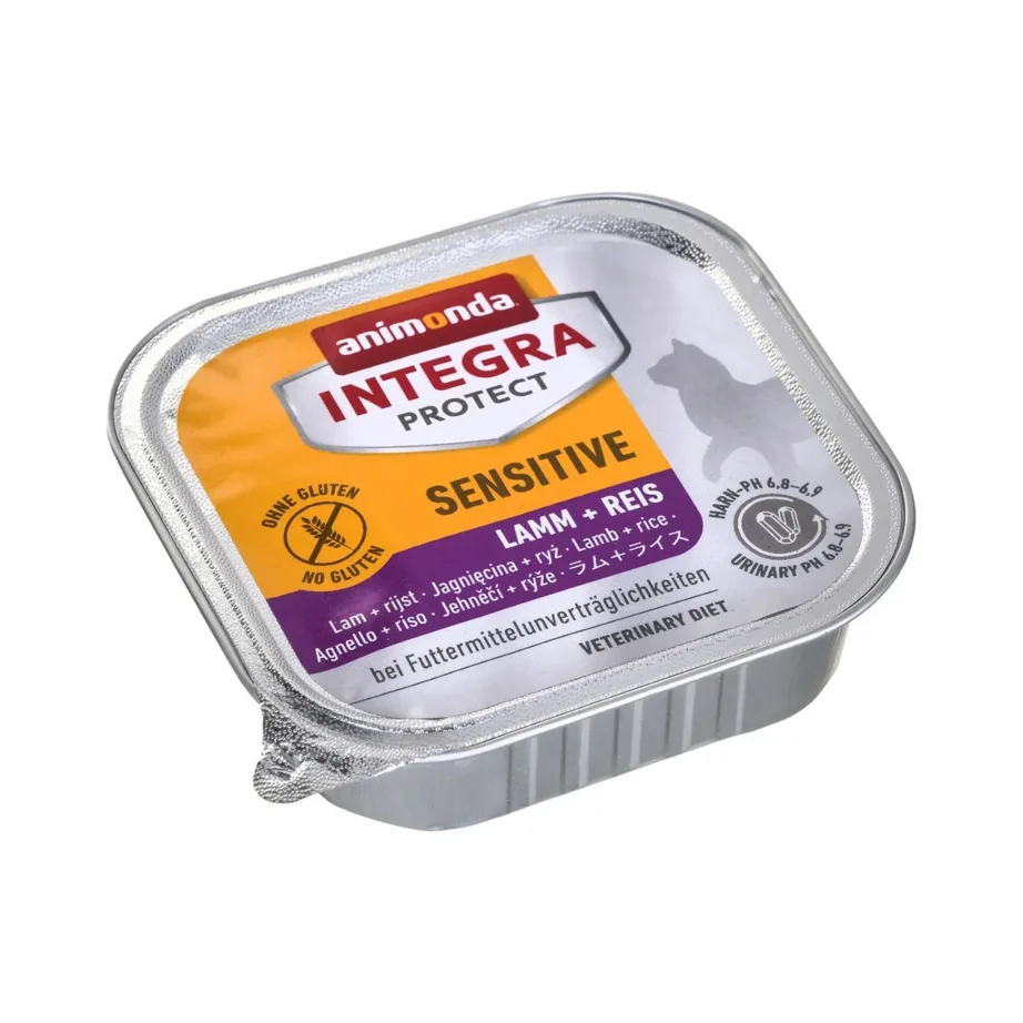 Animonda Integra Protect Sensitive 100g lambalihaga gluteenivaba märgtoit täiskasvanud kassidele