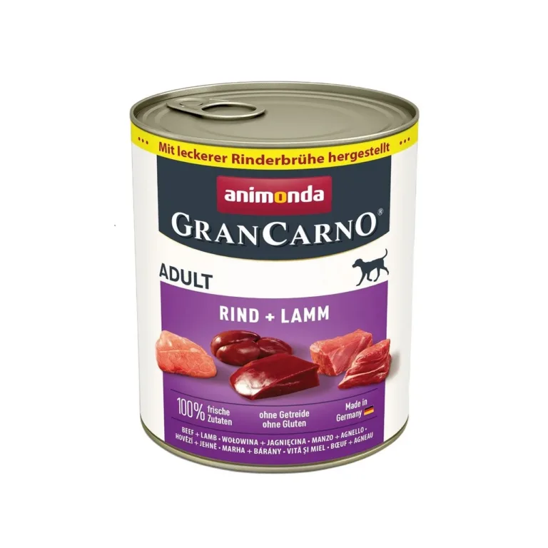 lamba- ja veiselihaga koeratoit Animonda GranCarno 800 g purgis