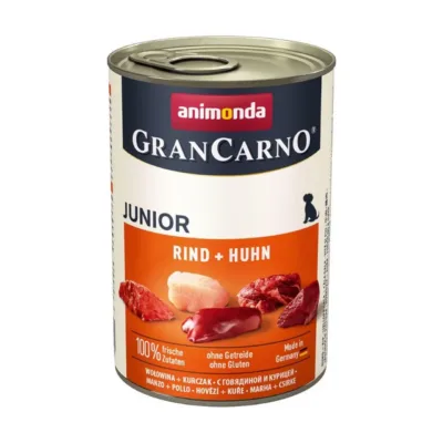 Animonda GranCarno Junior veise ja kanalihaga kutsikatoit purgis