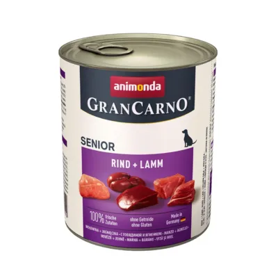 Animonda GranCarno Senior veiseliha ja lambaga koerte konservi purk