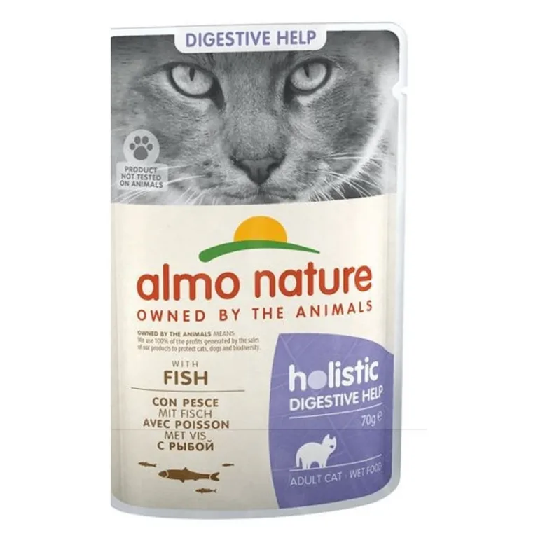 Almo Nature kassitoit tundliku seedimisega kassile, fish 70g