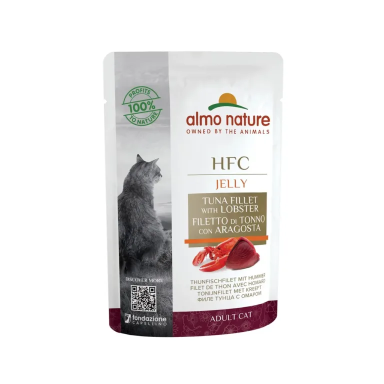 Almo Nature HFC Jelly tuunikala ja homaariga kassitoit 55g